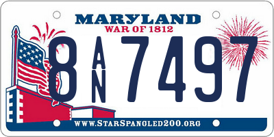MD license plate 8AN7497