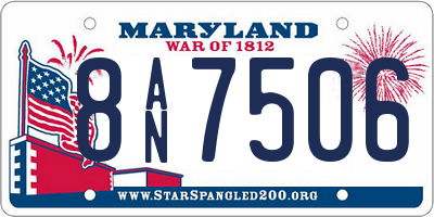 MD license plate 8AN7506