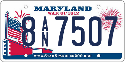 MD license plate 8AN7507