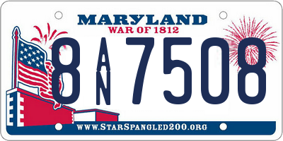 MD license plate 8AN7508