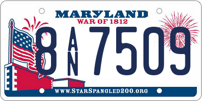 MD license plate 8AN7509