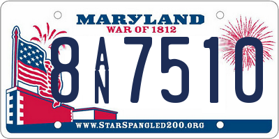 MD license plate 8AN7510