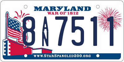 MD license plate 8AN7511