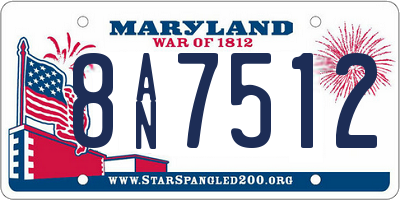 MD license plate 8AN7512
