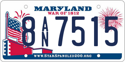 MD license plate 8AN7515
