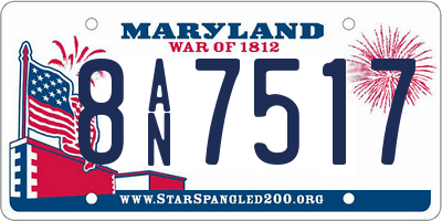 MD license plate 8AN7517