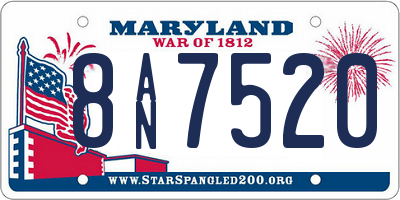 MD license plate 8AN7520
