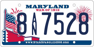 MD license plate 8AN7528