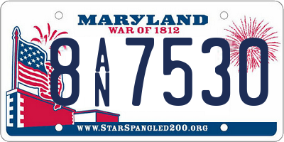 MD license plate 8AN7530
