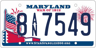 MD license plate 8AN7549