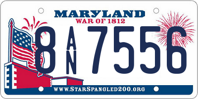 MD license plate 8AN7556