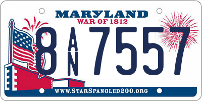 MD license plate 8AN7557