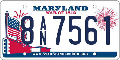 MD license plate 8AN7561
