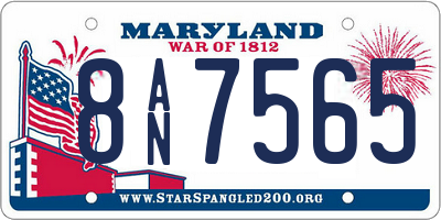 MD license plate 8AN7565