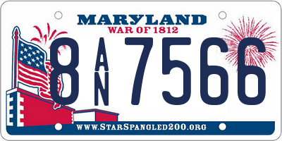 MD license plate 8AN7566
