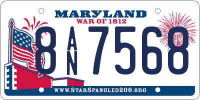 MD license plate 8AN7568
