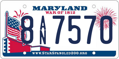 MD license plate 8AN7570