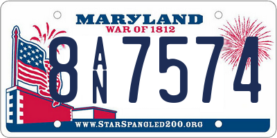 MD license plate 8AN7574