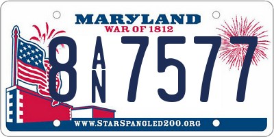 MD license plate 8AN7577