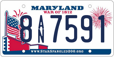 MD license plate 8AN7591