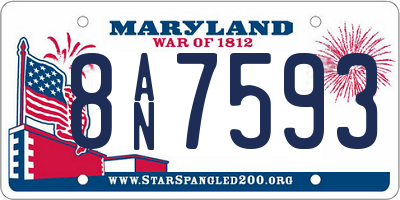 MD license plate 8AN7593
