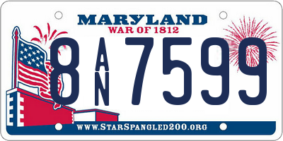 MD license plate 8AN7599