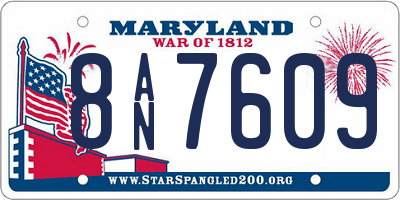 MD license plate 8AN7609