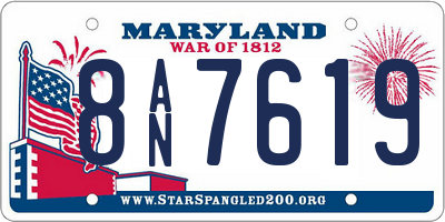 MD license plate 8AN7619