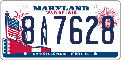 MD license plate 8AN7628
