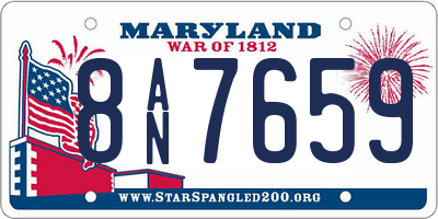 MD license plate 8AN7659