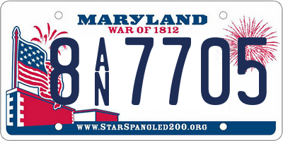 MD license plate 8AN7705
