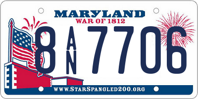 MD license plate 8AN7706