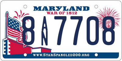 MD license plate 8AN7708