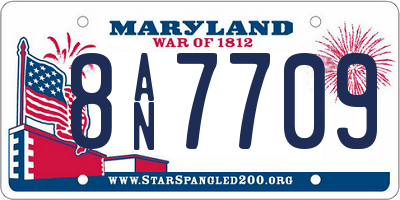 MD license plate 8AN7709