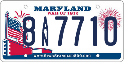MD license plate 8AN7710