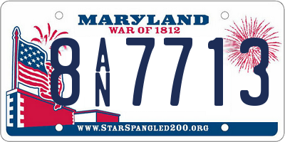 MD license plate 8AN7713