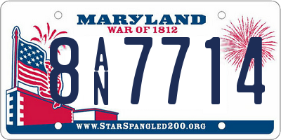 MD license plate 8AN7714