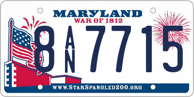 MD license plate 8AN7715