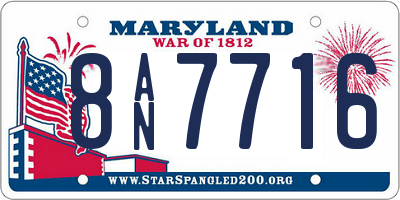 MD license plate 8AN7716