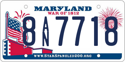 MD license plate 8AN7718