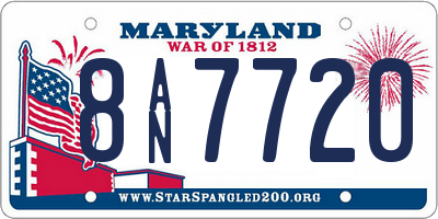 MD license plate 8AN7720