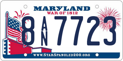 MD license plate 8AN7723