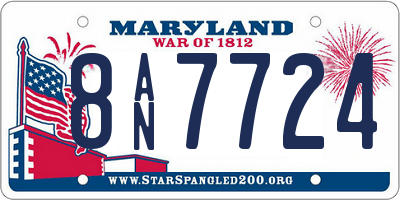 MD license plate 8AN7724