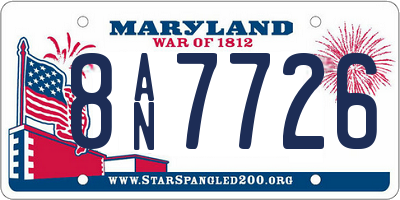 MD license plate 8AN7726