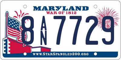 MD license plate 8AN7729