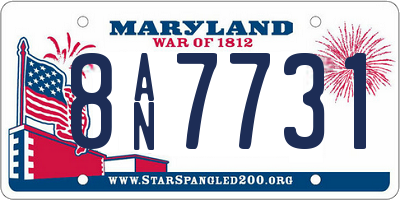 MD license plate 8AN7731