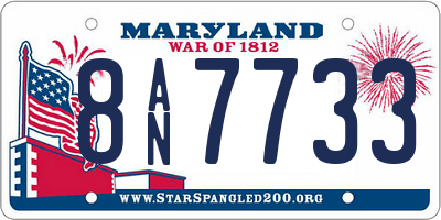 MD license plate 8AN7733