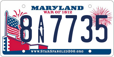 MD license plate 8AN7735