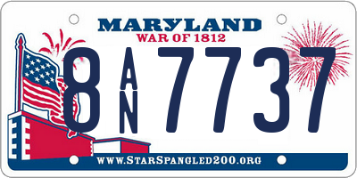MD license plate 8AN7737