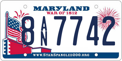 MD license plate 8AN7742